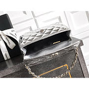 Chanel Flap Bag Shiny Silver 18.5x10.5x8cm - 5