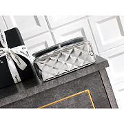 Chanel Flap Bag Shiny Silver 18.5x10.5x8cm - 3