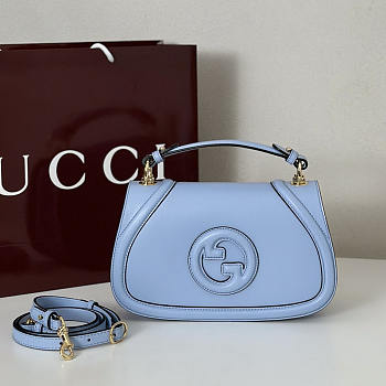 Gucci Blondie Small Top Handle Light Blue Bag 26.5x16.5x8.5cm
