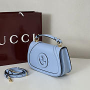 Gucci Blondie Small Top Handle Light Blue Bag 26.5x16.5x8.5cm - 2