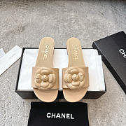 Chanel Camelia Nude Flip-Flops Beige Flesh - 1
