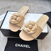 Chanel Camelia Nude Flip-Flops Beige Flesh - 5