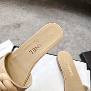 Chanel Camelia Nude Flip-Flops Beige Flesh - 4