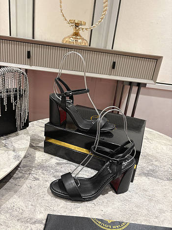 Christian Louboutin Black Sandal Heel 8.5cm