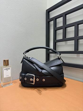 Loewe Small Puzzle Biker Bag Black 24x16.5x10.5cm