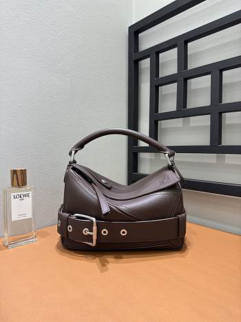 Loewe Small Puzzle Biker Bag Brown 24x16.5x10.5cm
