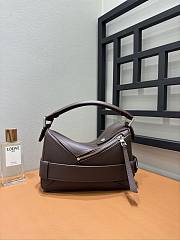 Loewe Small Puzzle Biker Bag Brown 24x16.5x10.5cm - 2