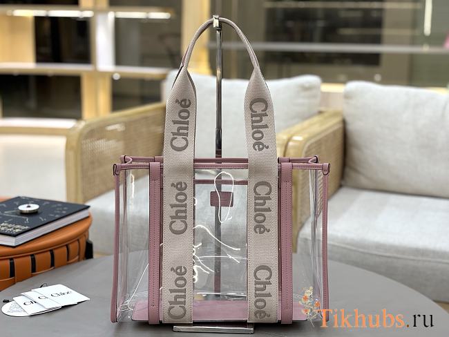Chloe Woody Tote Bag Jelly & Leather 37x26x12cm - 1