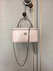 Tory Burch Pink Kira Diamond Vanity Case 17x9.5x8.5cm - 1