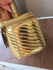 Tory Burch Gold Kira Diamond Vanity Case 17x9.5x8.5cm - 4