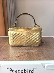 Tory Burch Gold Kira Diamond Vanity Case 17x9.5x8.5cm - 3