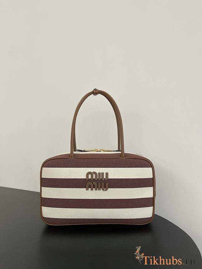 Miu Miu Beau Canvas Leather Bag 34x23x10cm - 1