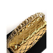 Chanel Flap Bag Shiny Gold 18.5x10.5x8cm - 6