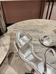 Christian Louboutin Silver Sandal Heel 8.5cm - 5