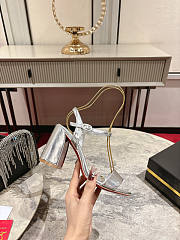 Christian Louboutin Silver Sandal Heel 8.5cm - 3