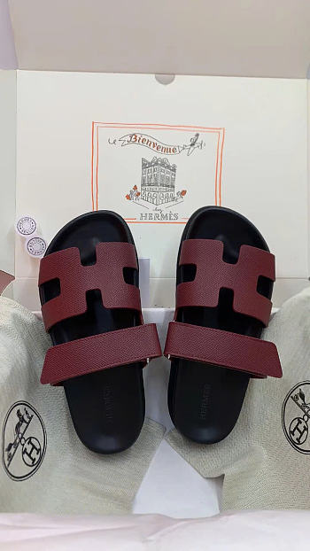 Hermes Chypre Red Wine Sandal