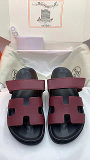 Hermes Chypre Red Wine Sandal - 4