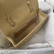 Chanel Flap Bag Beige Lambskin 21x13.5x6.5cm - 5