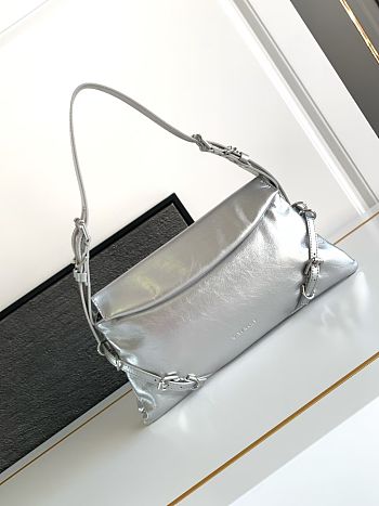 Givenchy Small Voyou Bag Silver 32x15x9.5cm
