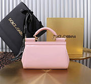 Dolce & Gabbana Pink Small Sicily Handbag Patent 18cm - 4