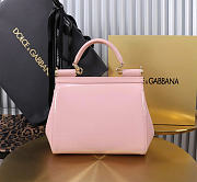 Dolce & Gabbana Pink Medium Sicily Handbag Patent 20cm - 5