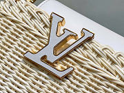 Louis Vuitton LV Mini Capucines Raffia White 21x8x14cm - 2