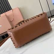 Miu Miu Leather Basket Brown 24x12.5x9cm - 2