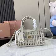 Miu Miu Leather Basket Lemon White 24x12.5x9cm - 1