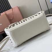 Miu Miu Leather Basket Lemon White 24x12.5x9cm - 6