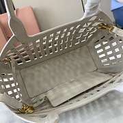 Miu Miu Leather Basket Lemon White 24x12.5x9cm - 5