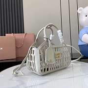 Miu Miu Leather Basket Lemon White 24x12.5x9cm - 4
