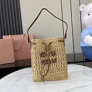 Miu Miu Raffia Clutch Beige 20x23cm - 1