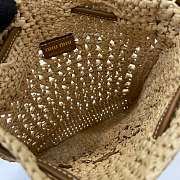 Miu Miu Raffia Clutch Beige 20x23cm - 6