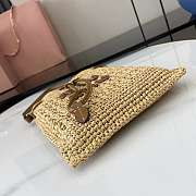 Miu Miu Raffia Clutch Beige 20x23cm - 4