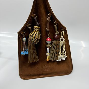 Miu Miu Suede bag With Trick Brown 37x24cm