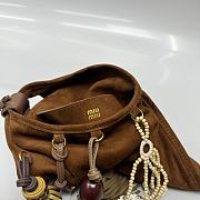 Miu Miu Suede bag With Trick Brown 37x24cm - 6