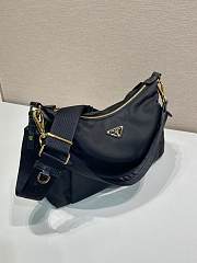 Prada Explore Large Re-Nylon Leather Bag Black 32x22x11.5cm - 6