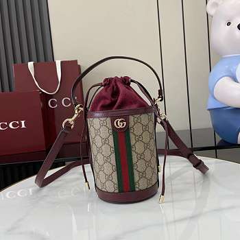 Gucci Ophidia Mini Bucket Bag Red 23x11.5x8cm