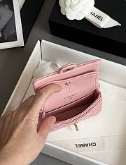 Chanel Flap Bag Mini with Hook Lambskin Gold Pink 12.5x8x5cm - 5