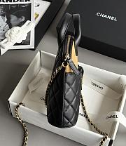 Chanel Clutch With Chain Black Leather Suede 18x17x6cm - 6