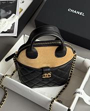Chanel Clutch With Chain Black Leather Suede 18x17x6cm - 3