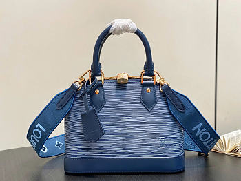 Louis Vuitton LV Alma BB Denim Blue 23.5x17.5x11.5cm