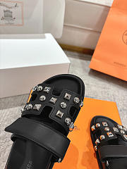 Hermes Chypre Black Sandal - 3