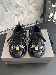 Balenciaga Black Lock Sneaker - 4
