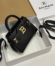 Balmain Black Leather Bbuzz 22 Bag 22x17x11cm - 5