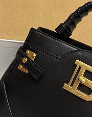 Balmain Black Leather Bbuzz 22 Bag 22x17x11cm - 4