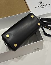 Balmain Black Leather Bbuzz 22 Bag 22x17x11cm - 3