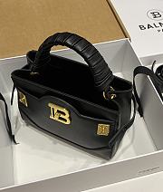 Balmain Black Leather Bbuzz 22 Bag 22x17x11cm - 2