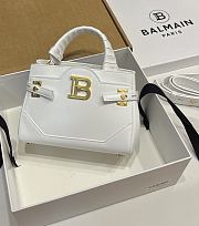 Balmain White Leather Bbuzz 22 Bag 22x17x11cm - 1