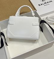 Balmain White Leather Bbuzz 22 Bag 22x17x11cm - 6